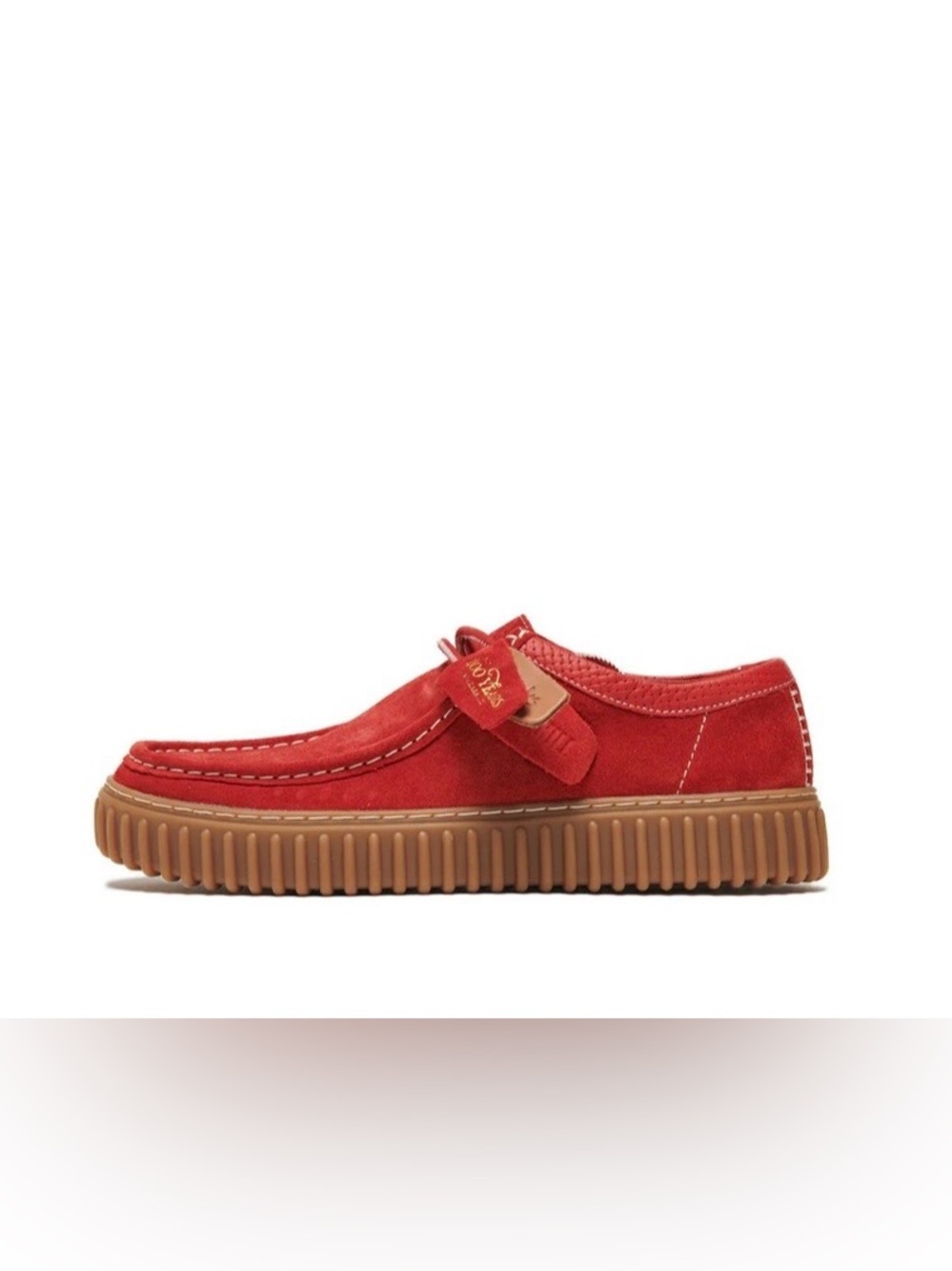 NWOB Clark’s 200 Aniversary Edition Red Suede Men's Casual Creeper Shoes Size 10 - Picture 2 of 16